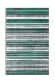 Tapis Hardy 100x150cm Motif Strie Gris, Noir et Vert