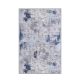 Tapis Itri 120x180cm Motif Abstrait Gris et Bleu