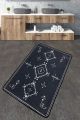 Tapis Keffu 70x120cm Motif Berbère Blanc et Noir