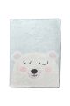 Tapis Kimo 100x160cm Velours Motif Petit ours Blanc