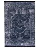 Tapis Lyan 100x200cm 100% Velours Motif Arabesque Gris foncé