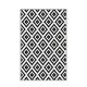 Tapis Rocco 100x150cm Motif Géométrique Noir et Blanc