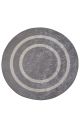 Tapis rond Izem D140cm Velours Gris et Beige