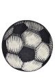 Tapis rond Kent D140cm Velours Motif Ball Noir et Blanc