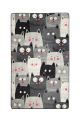 Tapis Sweetie 100x160cm Velours Motif Chats Noir et Blanc