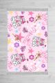 Tapis Tamara 100x200cm Velours Motif Fais de princesse Rose