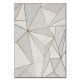 Tapis Vera 160x230cm Velours Motif Triangles effet 3D Gris et Or dessous feutre antidérapant