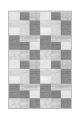 Tapis Viri 60x100cm Motif Rectangulaire Gris et Blanc