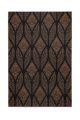 Tapis Zolanda 160x230cm Motif Feuilles Marron et Noir dessous feutre antidérapant