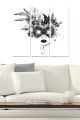 Triptyque Fabulosus L50xH70cm Motif Femme masquée Noir et Blanc