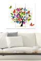 Triptyque Fabulosus L50xH70cm Motif Illustration fantaisie, arbre à papillons