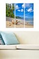 Triptyque Fabulosus L50xH70cm Motif Plage et bénitier