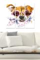 Triptyque Fabulosus L70xH50cm Motif Chiot glamour