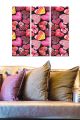 Triptyque Fabulosus L70xH50cm Motif Composition cœurs Nuances de rose