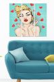 Triptyque Fabulosus L70xH50cm Motif Femme pop art