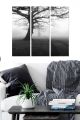 Triptyque Fabulosus L70xH50cm Motif Grands arbres effeuillés Nuances de gris