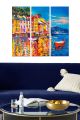 Triptyque Fabulosus L70xH50cm Motif Marina en peinture Multicolore