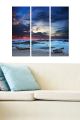 Triptyque Fabulosus L70xH50cm Motif Paysage marin et ciel sombre