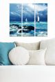 Triptyque Fabulosus L70xH50cm Motif Paysage voiliers et rochers