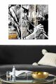 Triptyque Fabulosus L70xH50cm Motif Poster Jazz Noir, Blanc et Jaune