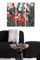 Triptyque Fabulosus L70xH50cm Motif Prairie coquelicots