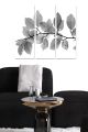 Triptyque Fabulosus L70xH50cm Motif Rameau de feuilles Noir et Blanc