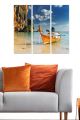 Triptyque Fabulosus L70xH50cm Motif Scénique Thaïlande embarcation