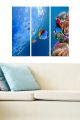 Triptyque Fabulosus L70xH50cm Motif Vie sous marine