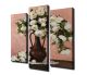 Triptyque Scaenicos L20xH45cm Motif Fleurs en vase